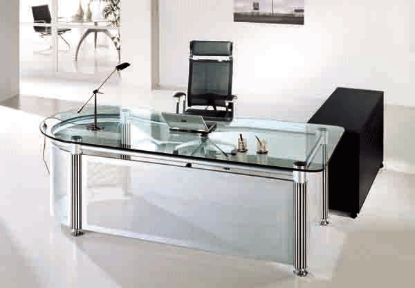 Glass office desk