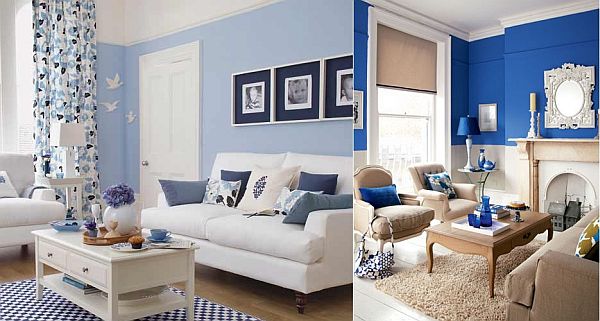 Blue and white living room2