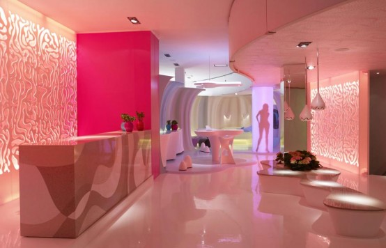 Futuristic Living Room Interior Design Concept by Karim Rashid
