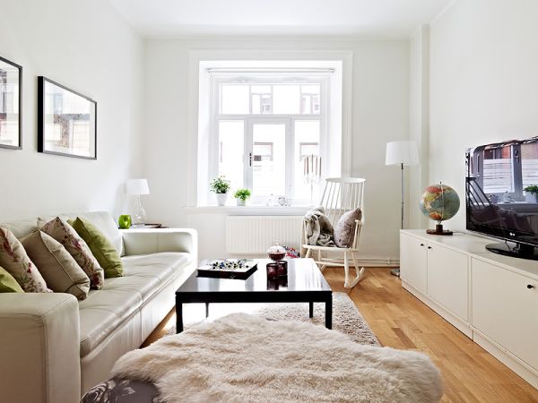 A small, neutral apartment of 50 square meters