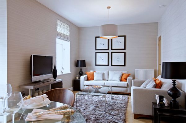 Nice small living room furniture arrangement