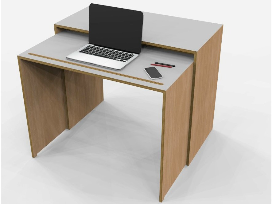 Rectangular multi layer desk