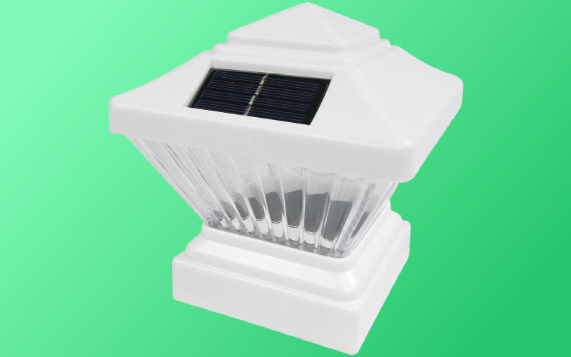 Square Solar LED Light Post Deck Cap