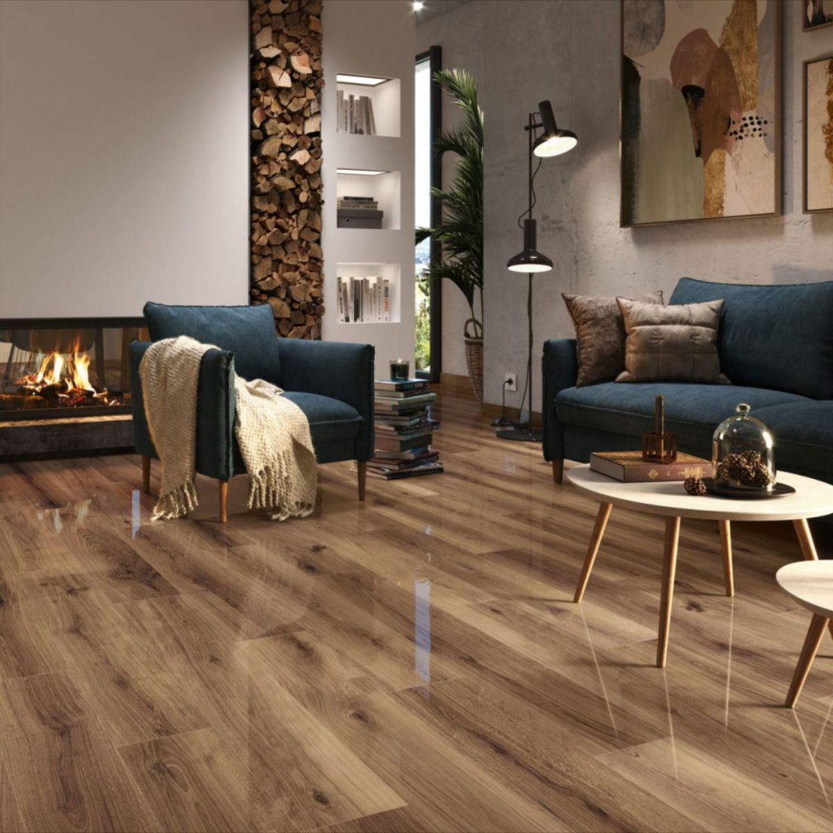Ceramic floor that looks like wood