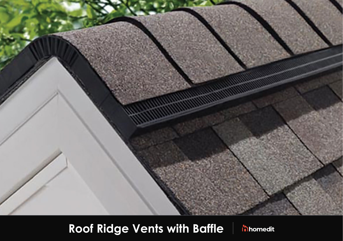 Roof Ridge Vents with Baffle
