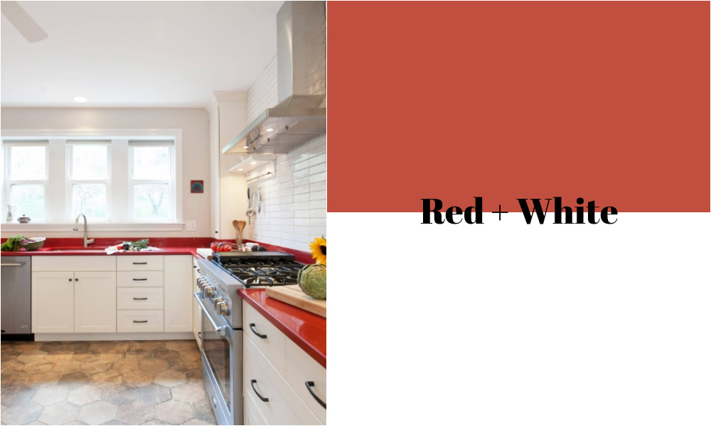 Red + White Kitchen Color Scheme