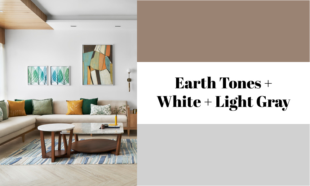 Earth Tones + White + Light Gray