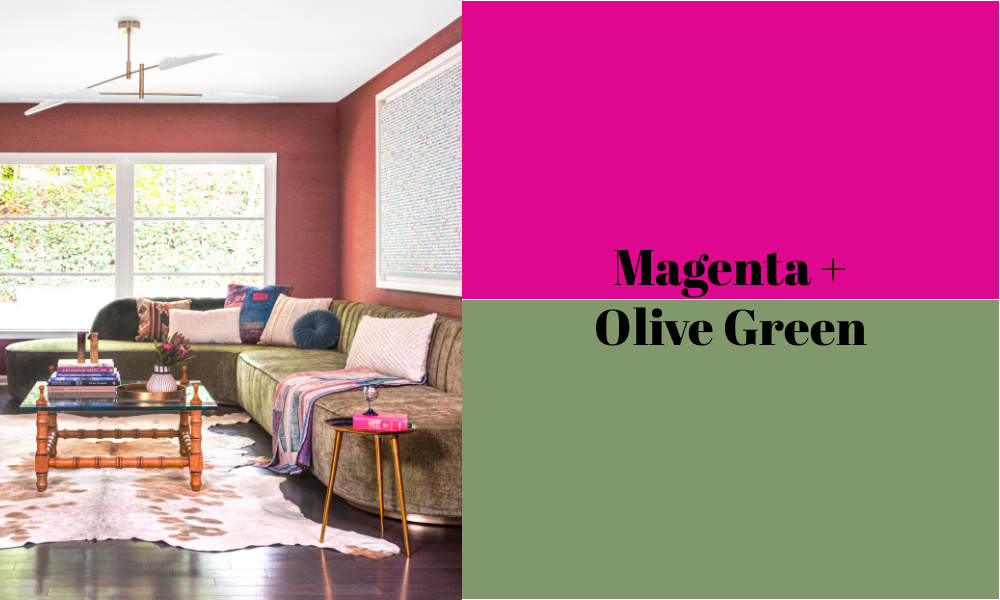 Magenta + Olive Green
